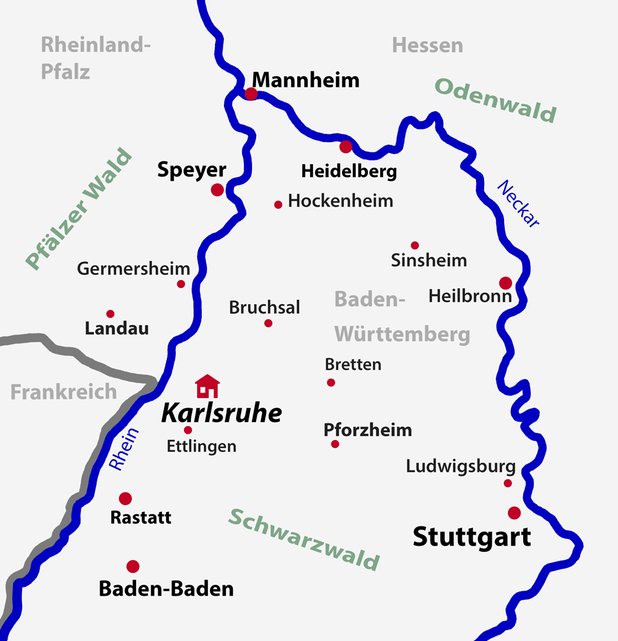 Arbeitsgebiet Region Karlsruhe 